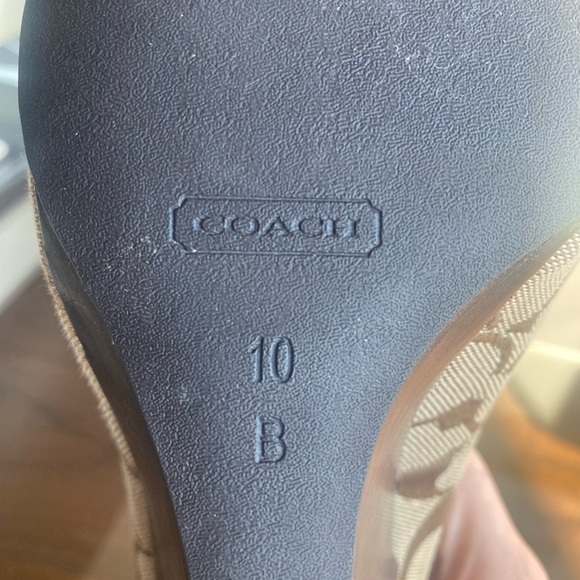 COACH Logo Peep Toe Wedge - Picture 7 of 7